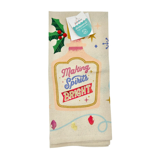 Making Spirits Bright Cotton Dish Towel Holiday Decor By Danica Jubilee 18"x 28"