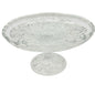 Buttons and Loops Cake Stand Etched EAPG Clear Glass Childrens Tableware 6" Dia