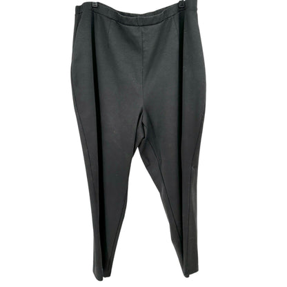 Studio Works Woman Pants 3X Black Stretch Pants High Waist Tapered Leg Pockets