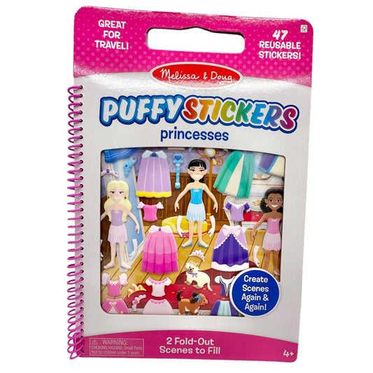 Melissa & Doug Princess Puffy Stickers & Crayola Silly Scents Activity Bundle