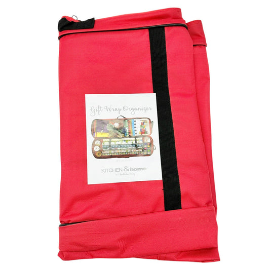 Gift Wrap Organizer With Pockets 36x12x5 Red Fabric Storage Bag Charleston Wrap