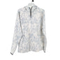 Old Navy Active Dynamic Fleece Pullover Hoodie Size L Blue White Abstract Print