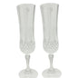 Cristal DArques France Lead Crystal Fluted Champagne Glasses Pair Elegant Design