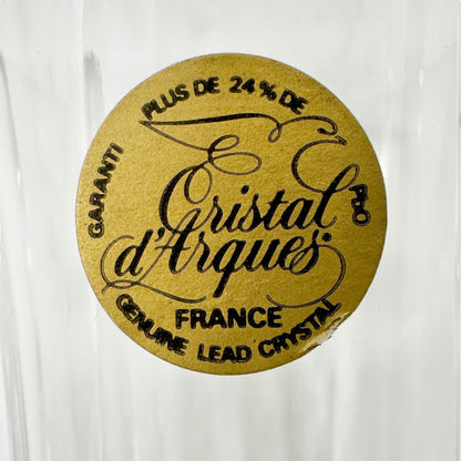 Cristal DArques France Lead Crystal Fluted Champagne Glasses Pair Elegant Design