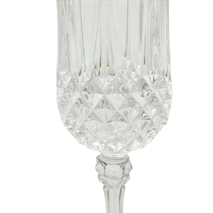 Cristal DArques France Lead Crystal Fluted Champagne Glasses Pair Elegant Design