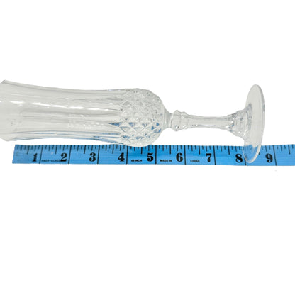 Cristal DArques France Lead Crystal Fluted Champagne Glasses Pair Elegant Design