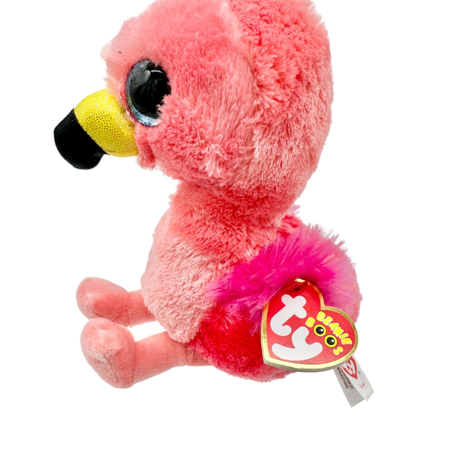 Ty Beanie Boos Gilda Flamingo Plush Soft Collectible Stuffed Animal Wispy Pink