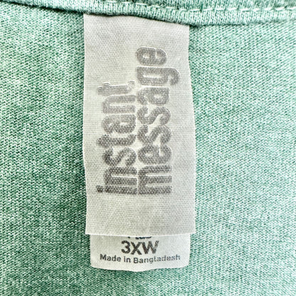 Leave It Better Graphic T-Shirt Green Plus 3XW Cotton Blend by Instant Message