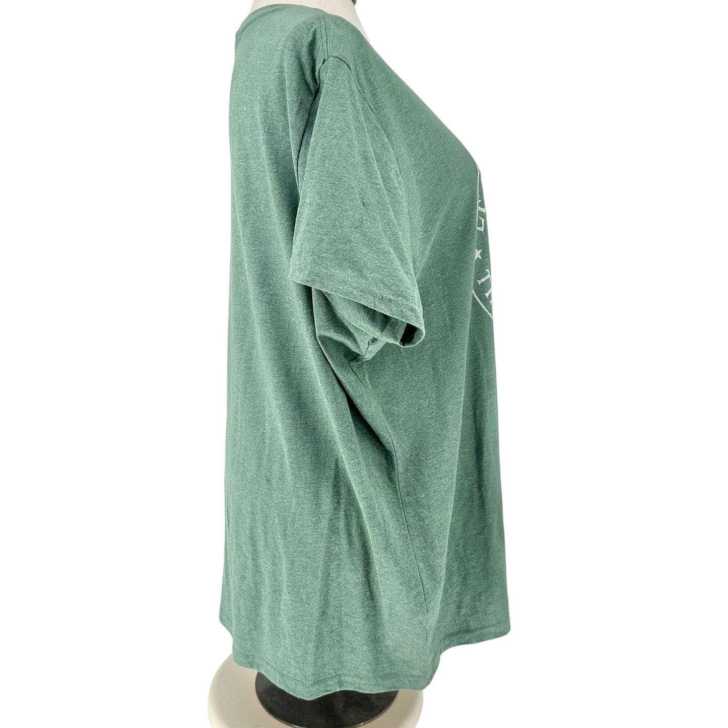 Leave It Better Graphic T-Shirt Green Plus 3XW Cotton Blend by Instant Message