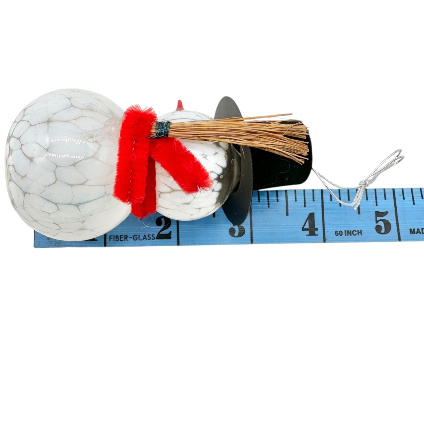 Handcrafted Reinhard Herzog Lampwork Glass Art Snowman Ornament Made in Germany