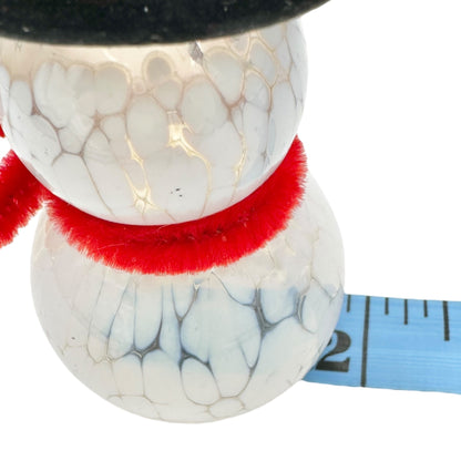 Handcrafted Reinhard Herzog Lampwork Glass Art Snowman Ornament Made in Germany