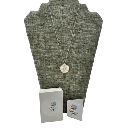 Inspirational Silver Sand Dollar Pendant Necklace Gandhi Quote By Autumn And Sea