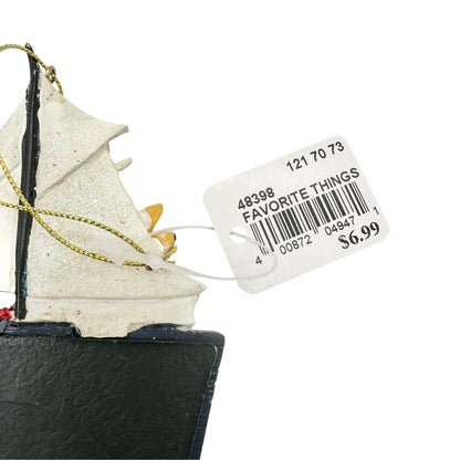 Ship Santa Frame Ornament by St Nicholas Square NEW Christmas Holiday