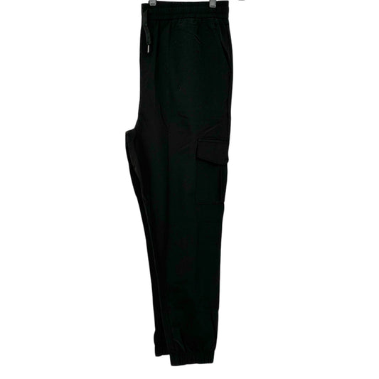 Cargo Jogger Pants Womens XL Black Elastic Waist Pockets Polyester Lightweight