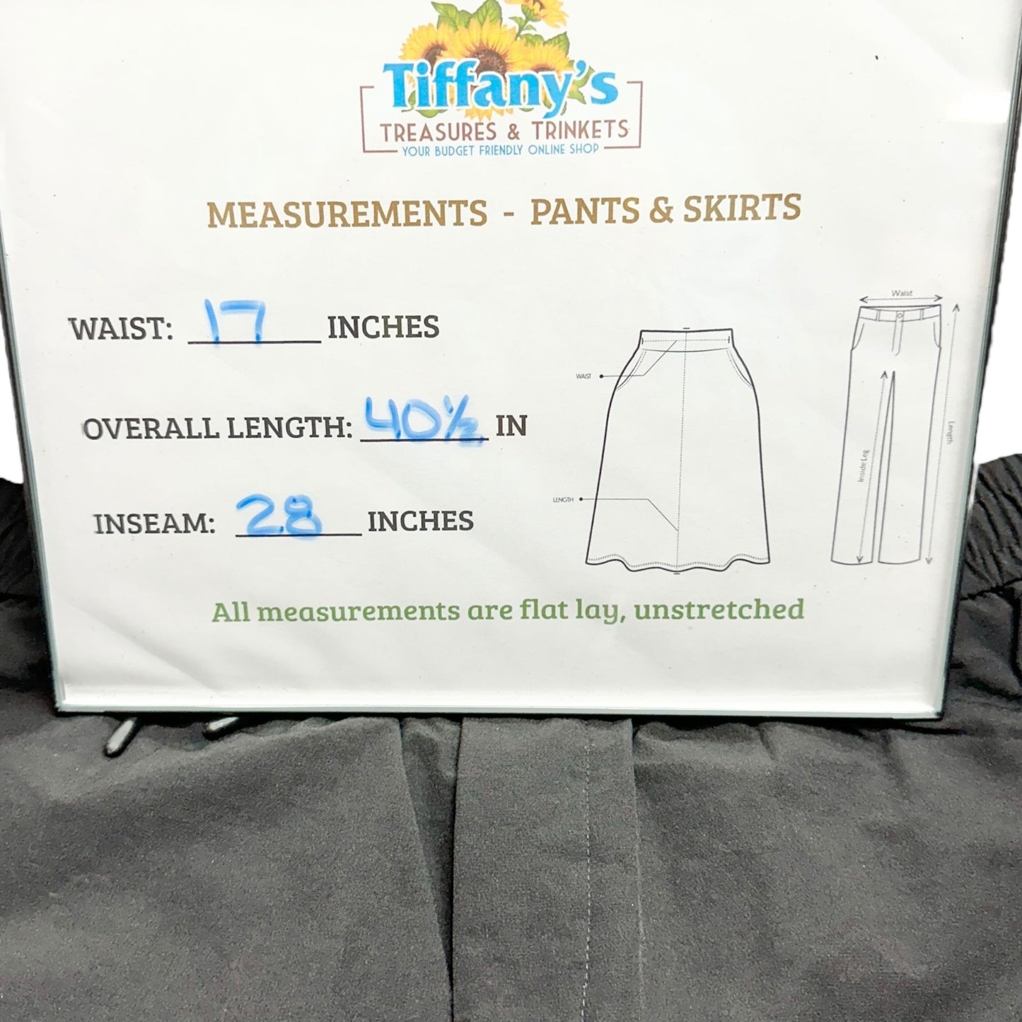 Cargo Jogger Pants Womens XL Black Elastic Waist Pockets Polyester Lightweight