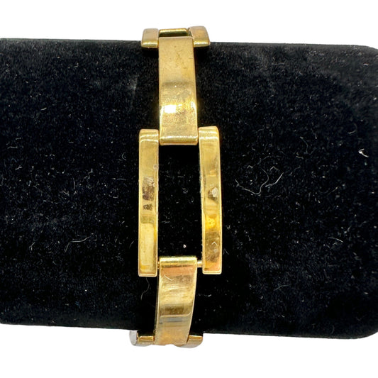 Vintage Gold-Tone Chain Link Bracelet 7.5 Inch Long Elegant Jewelry Piece Women