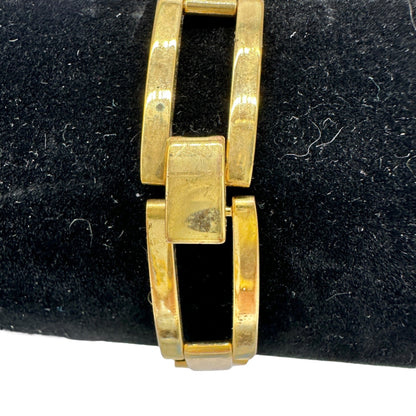 Vintage Gold-Tone Chain Link Bracelet 7.5 Inch Long Elegant Jewelry Piece Women