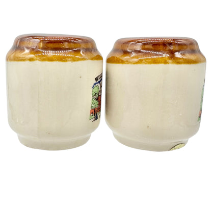 Williamsburg Virginia Ceramic Salt and Pepper Shakers Governors Palace Design
