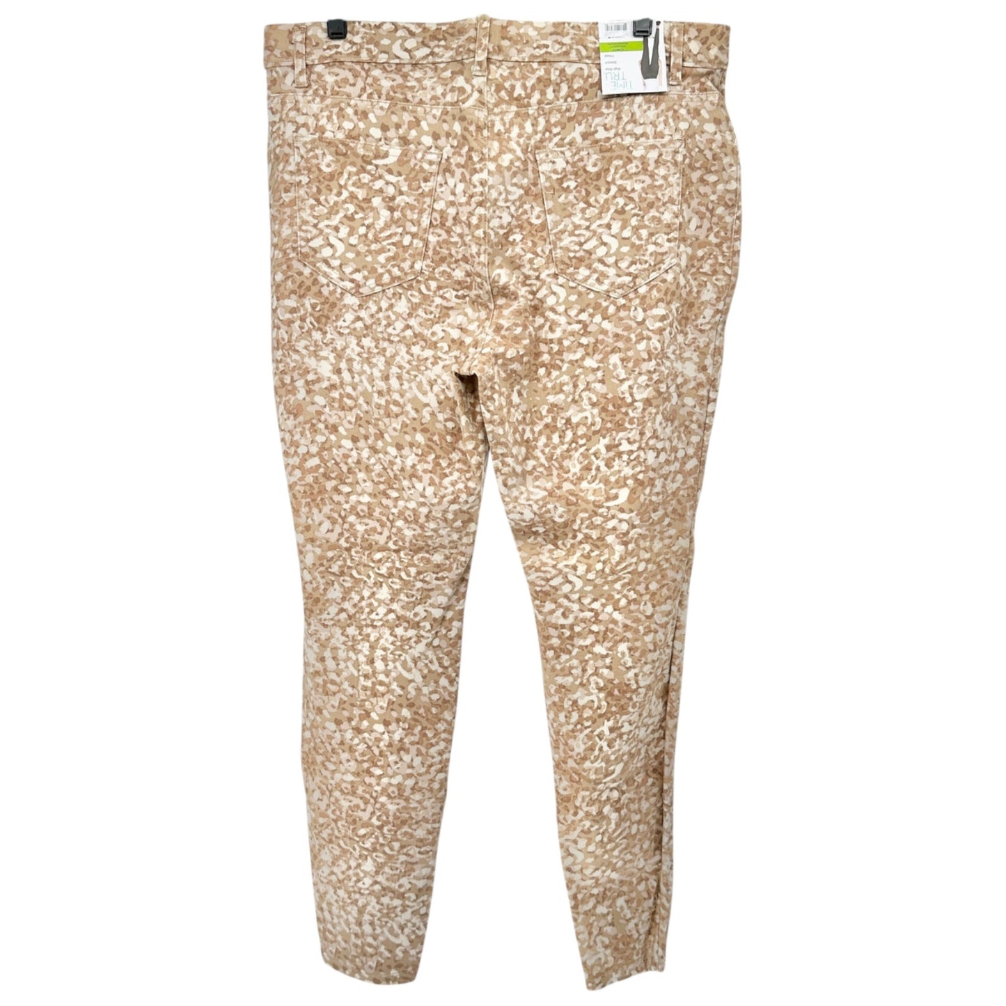 Time And Tru Jeggings Womens XXL 20 High Rise Beige Leopard Printed Stretch