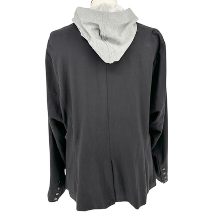 Torrid Size 3 Black Blazer With Gray Hoodie Insert Front Pockets Casual Chic 3X