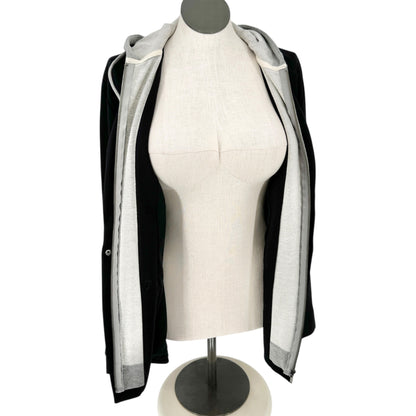 Torrid Size 3 Black Blazer With Gray Hoodie Insert Front Pockets Casual Chic 3X