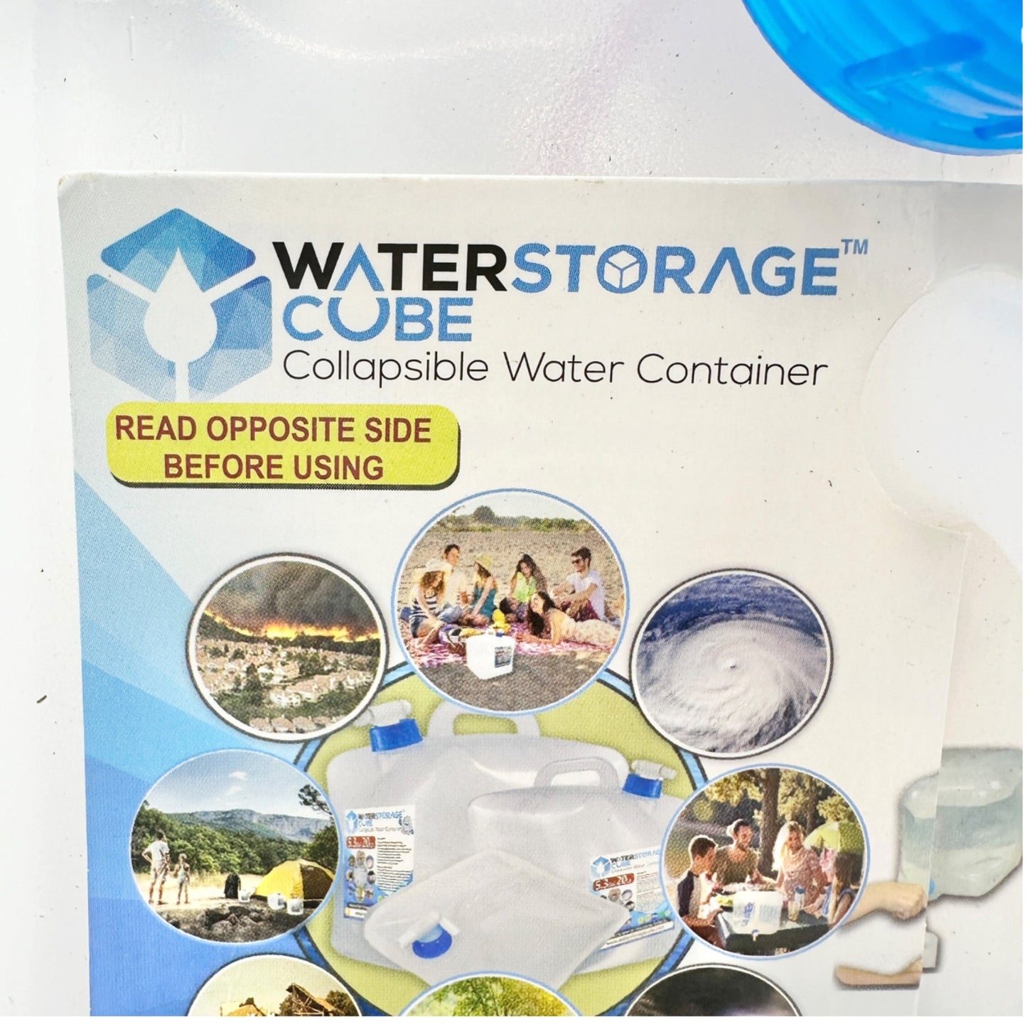 WaterStorage Cube Collapsible 1.3 Gallon 5 Liter Water Container Spigot Portable