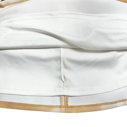 Donna Karan New York Dress Size 16 Watercolor Sleeveless A-Line Gold White Lined