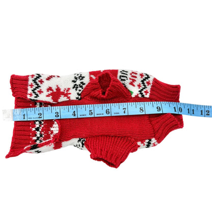 Reindeer Christmas Dog Sweater XS Acrylic Knit Holiday Pet Outfit Red White