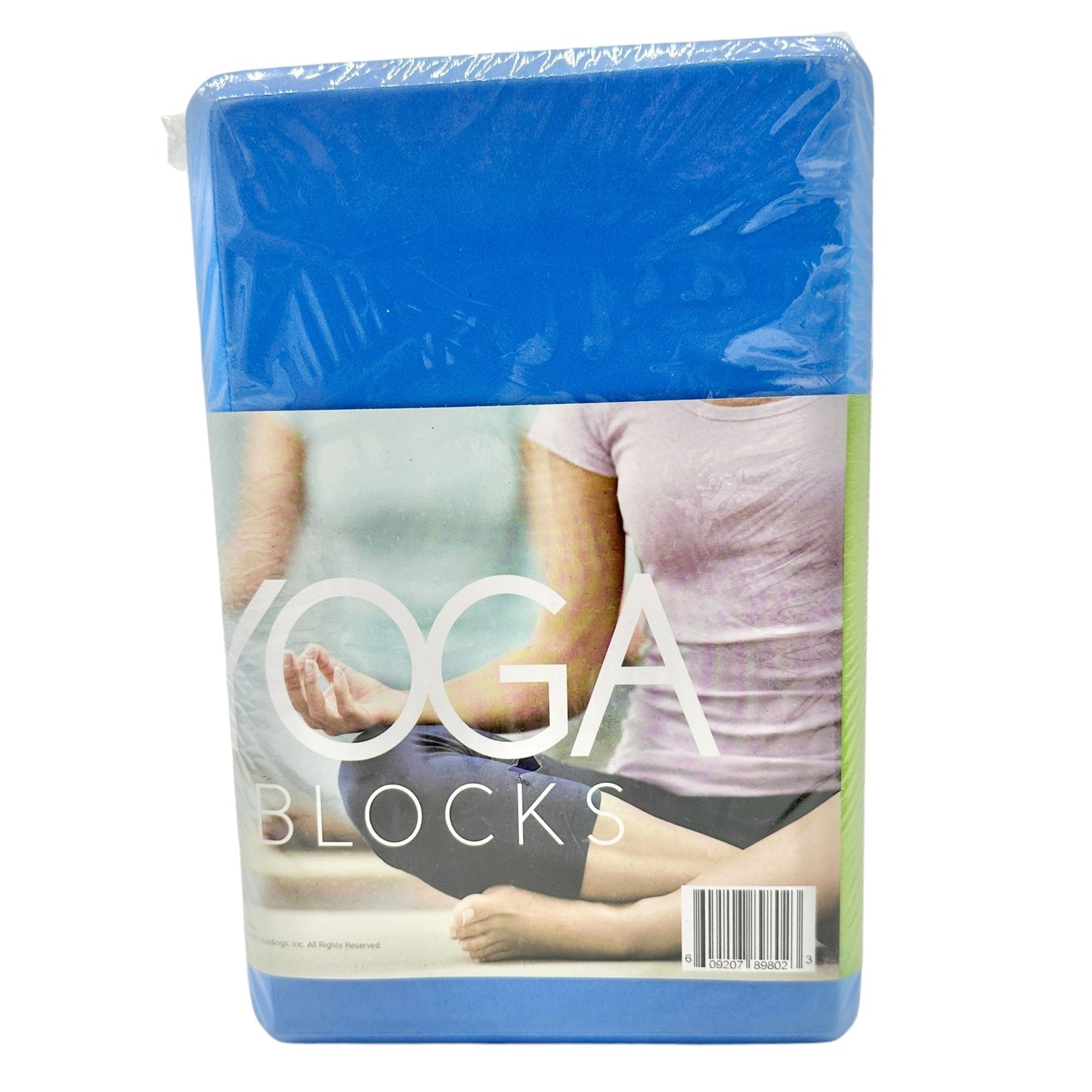 Gaiam Yoga Blocks AND Grippy Yoga Anklets Set Blue NIP