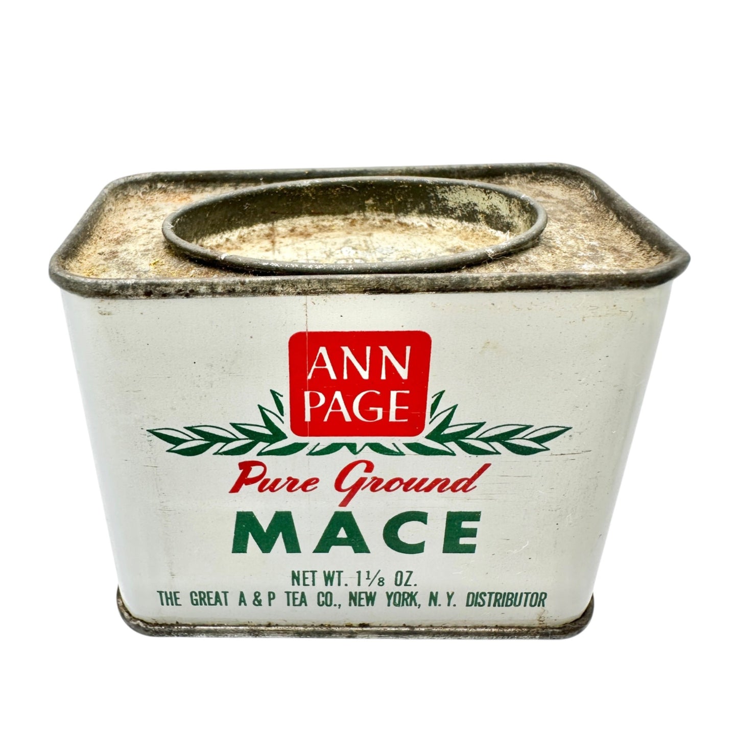 Vintage Ann Page Spice Tins Collection Allspice Cracked Ginger Oregano Mace 4 pc