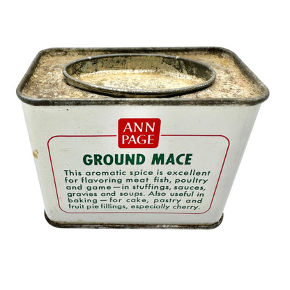 Vintage Ann Page Spice Tins Collection Allspice Cracked Ginger Oregano Mace 4 pc