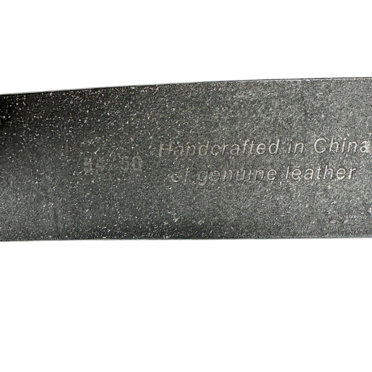 Mens Black Genuine Leather Belt With Silver Buckle 54/56 Size 1.5 Inch Width