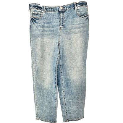 Womens 18W Light Wash Denim Jeans Size Relaxed Fit Cotton Blend 78 & Sunny