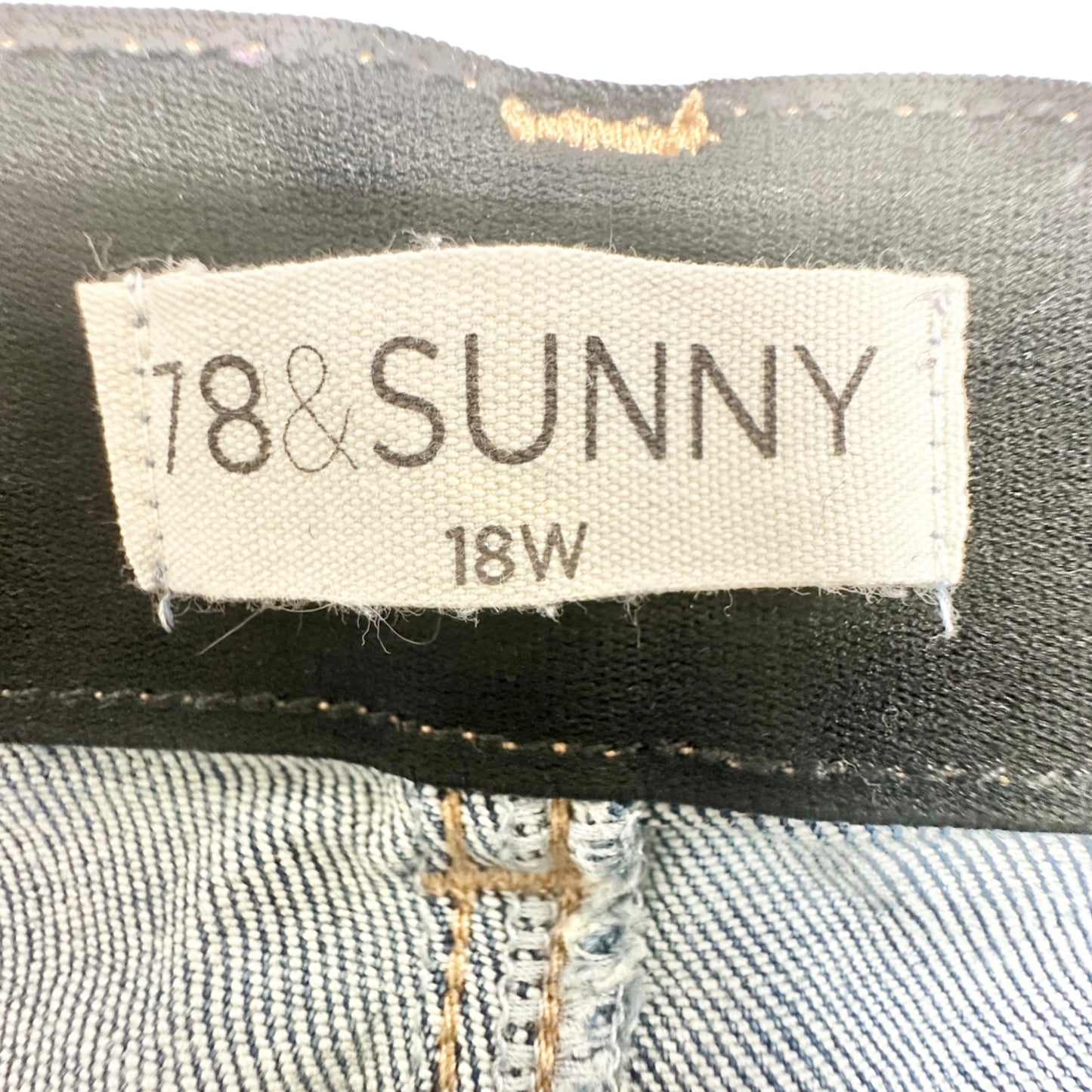 Womens 18W Light Wash Denim Jeans Size Relaxed Fit Cotton Blend 78 & Sunny