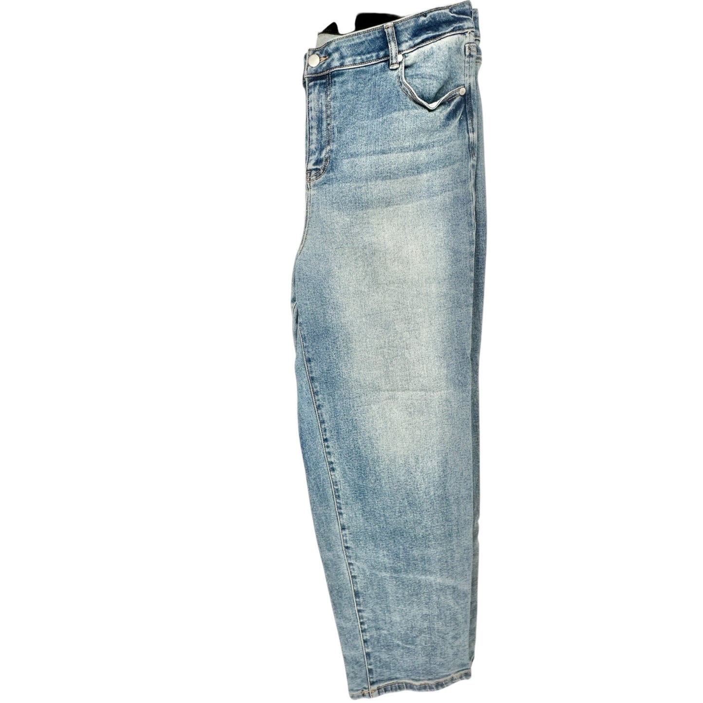 Womens 18W Light Wash Denim Jeans Size Relaxed Fit Cotton Blend 78 & Sunny