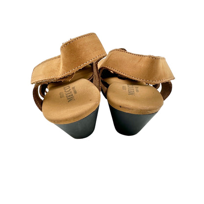 Sesto Meucci Tan Leather Strappy Sandals Womens Size 8 N Open Toe Made in Italy