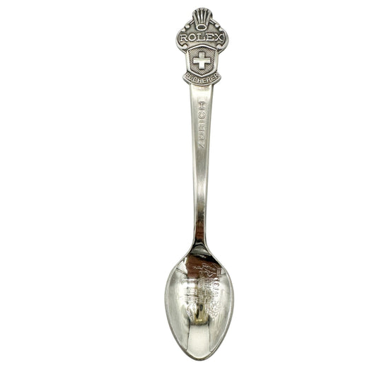 Rolex Bucherer Of Zurich Switzerland Souvenir Spoon Silver Tone 4.5 Inch Collect