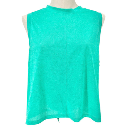 DSG Tie-Back Tank Top Womens XL Mint Green Mesh Poly Nylon Summer Activewear