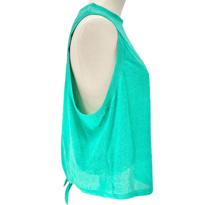 DSG Tie-Back Tank Top Womens XL Mint Green Mesh Poly Nylon Summer Activewear