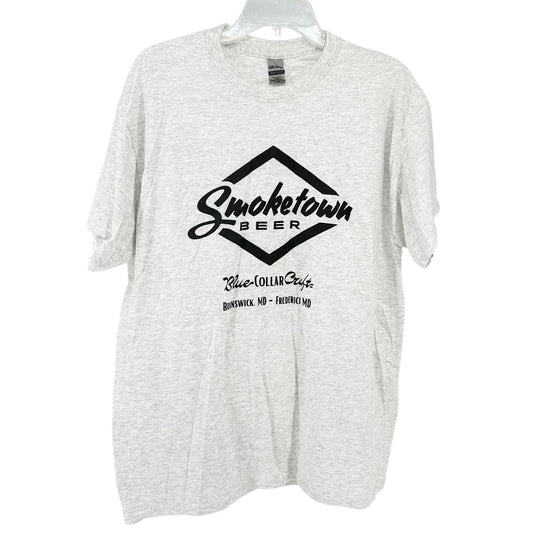 Smoketown Beer Gray Graphic Tee Unisex L Gildan Heavy Cotton Brunswick MD