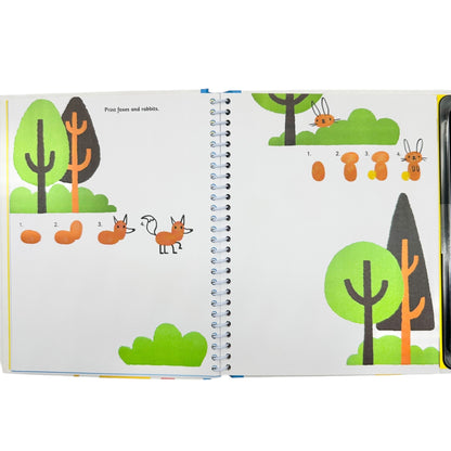Usborne Fingerprint Activities Book With Ink Pad Spiral Bound Pages Kids Aged 3+
