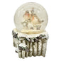 Holiday Bird Snowglobe With Rustic Birch Base 3.5 Inches Christmas Winter Decor