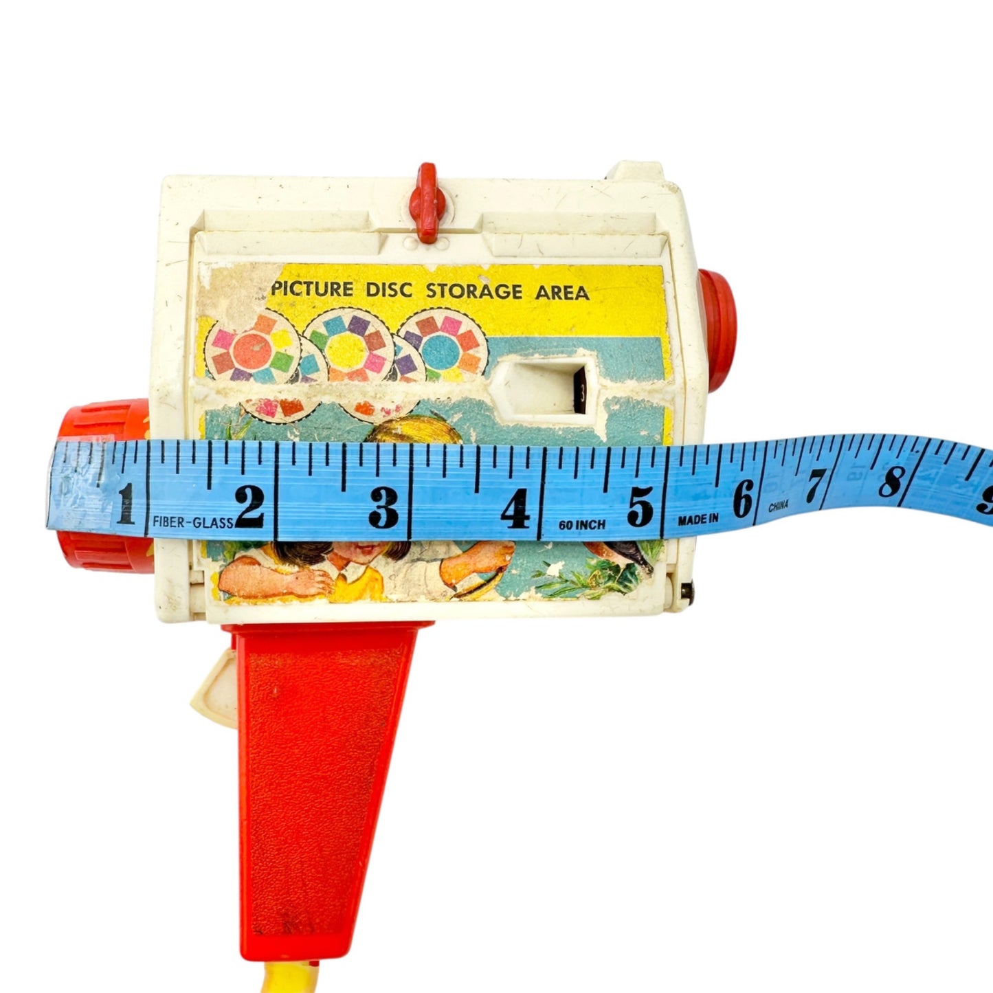 Fisher Price Music Box Movie Camera Vintage Toy With Picture Discs 1960s Retro