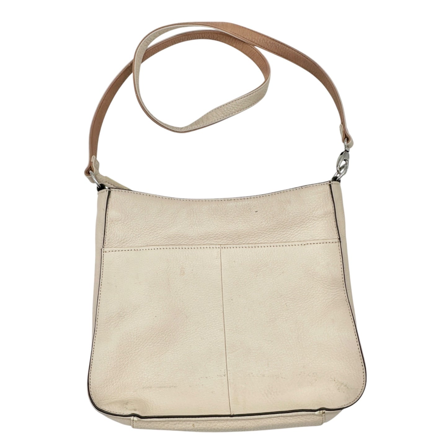 Tignanello Leather Crossbody Bag Adjustable Strap Zip Closure Front Pocket Tan