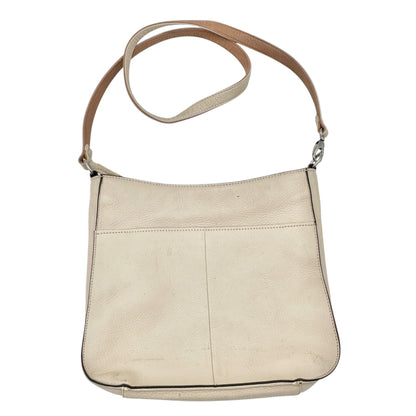 Tignanello Leather Crossbody Bag Adjustable Strap Zip Closure Front Pocket Tan