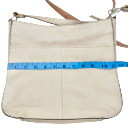 Tignanello Leather Crossbody Bag Adjustable Strap Zip Closure Front Pocket Tan