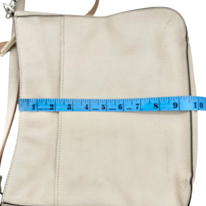 Tignanello Leather Crossbody Bag Adjustable Strap Zip Closure Front Pocket Tan