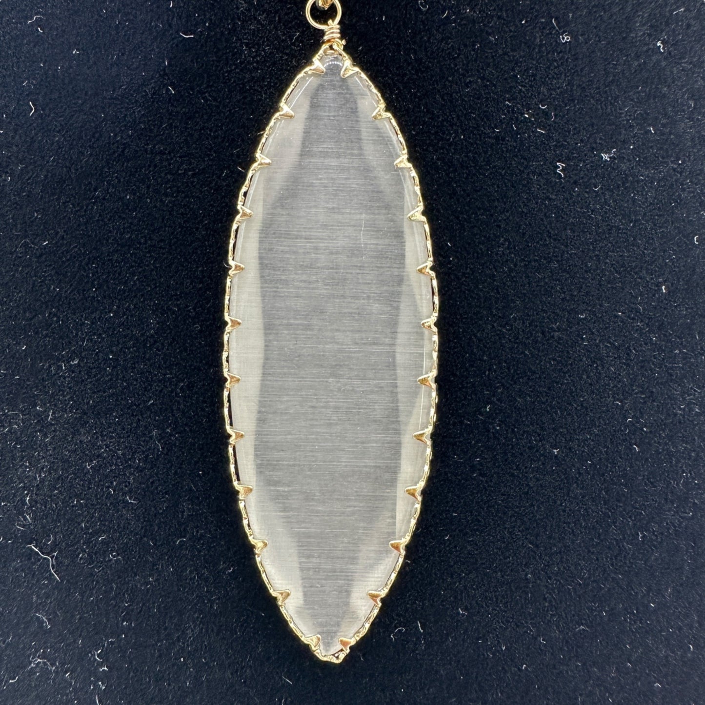 Necklace Oval Pendant 30in Chain Nickel-Free Jewelry Gold-Tone by 14th & Union