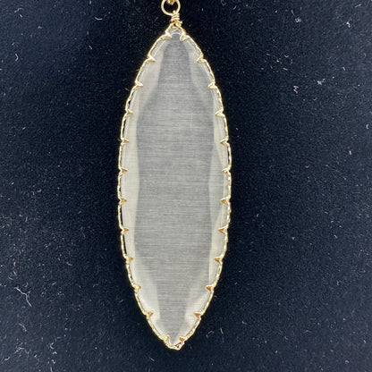 Necklace Oval Pendant 30in Chain Nickel-Free Jewelry Gold-Tone by 14th & Union