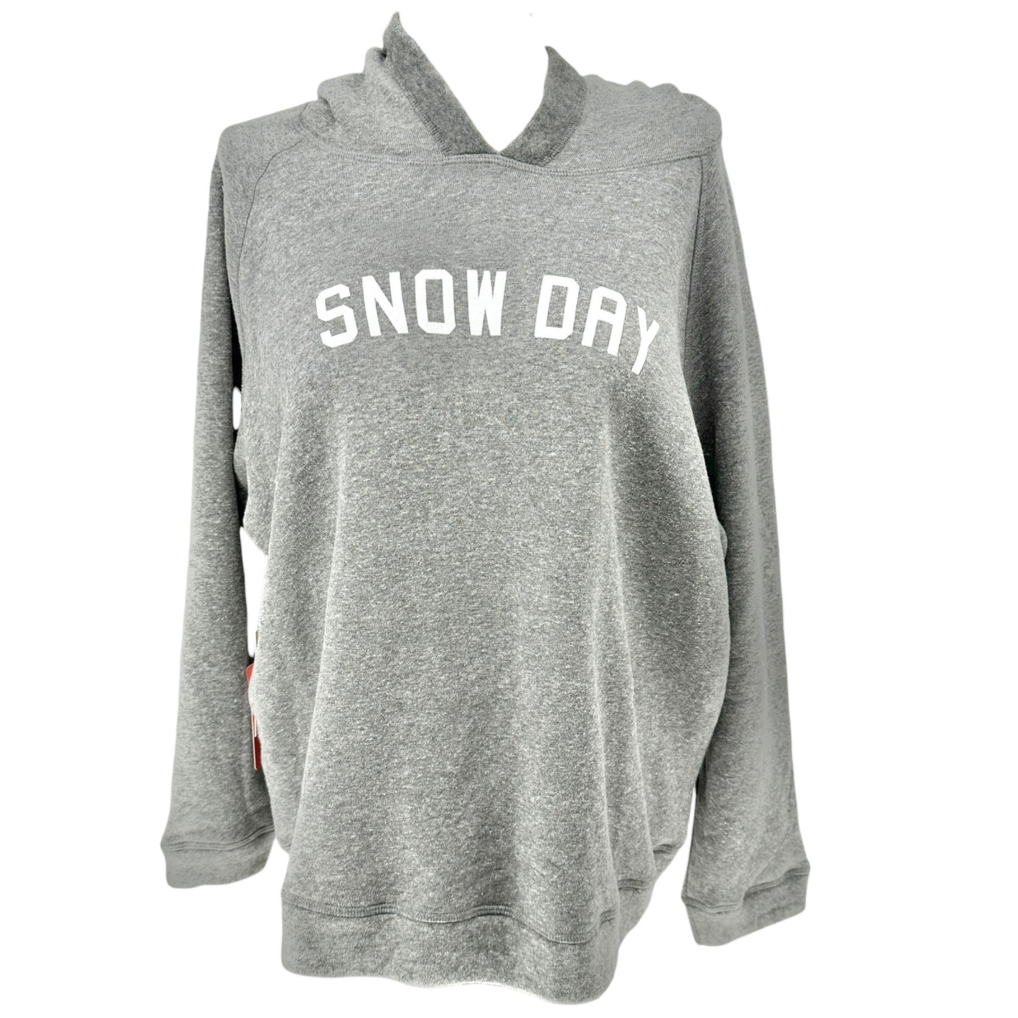 Snow Day Graphic Heather Grey Hoodie 3X 22W-24W By 78&Sunny Cozy Fleece Lining